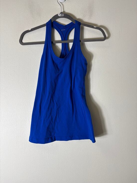 lululemon athletica Tops - Lululemon Electric Blue Racerback Athletic Tank Sz 2